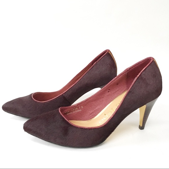 Nanette Lepore ‘Play Me’ Pump Wine Calf Hair 7.5 - Picture 4 of 16